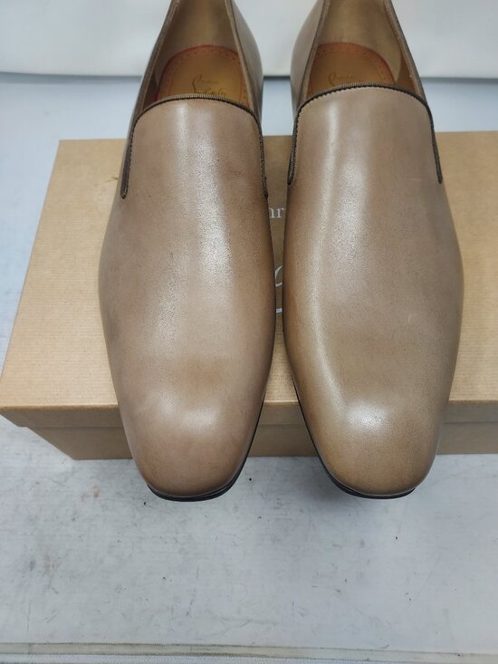 Christian Louboutin MENS Dandelion Leather Brown Roca Loafer main image 6